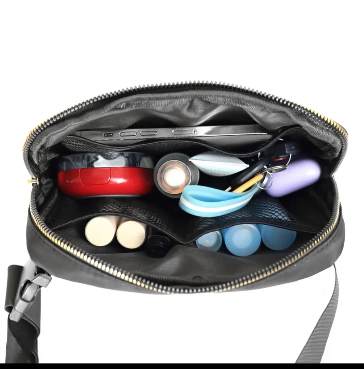 Blue Crossbody Bag, Funny Pack, Belt Bag Adjustable Strap, Unisex