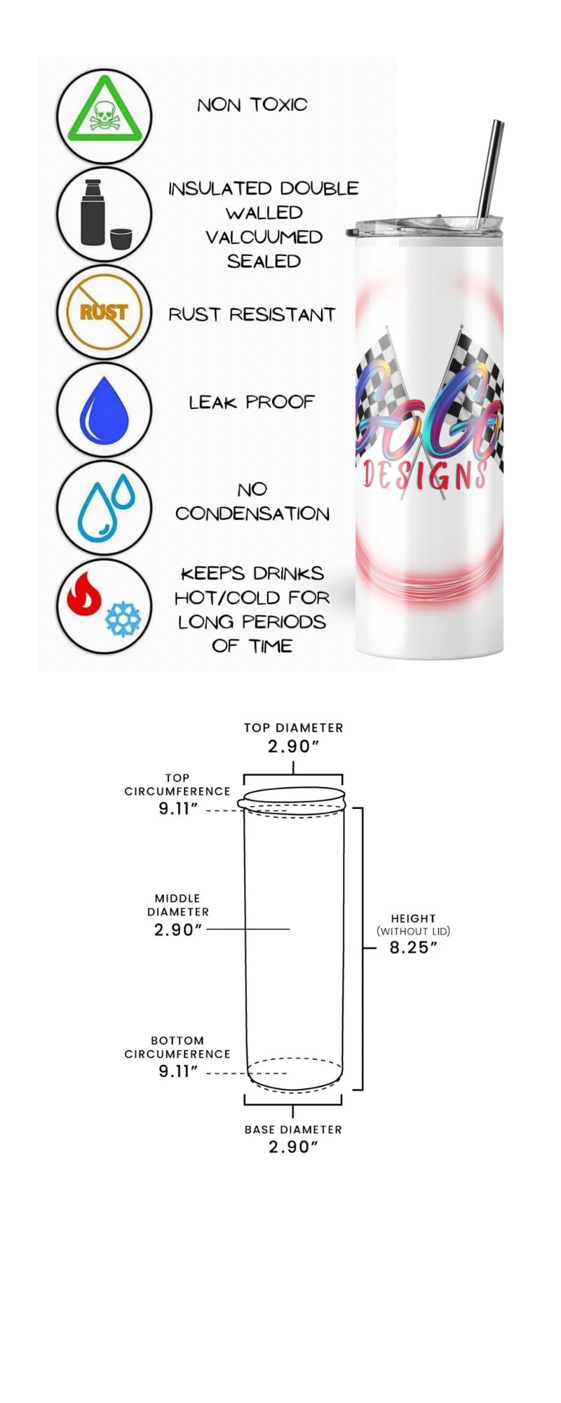 See yourself Water Bottle / Your Name Customizable Tumbler 20 oz