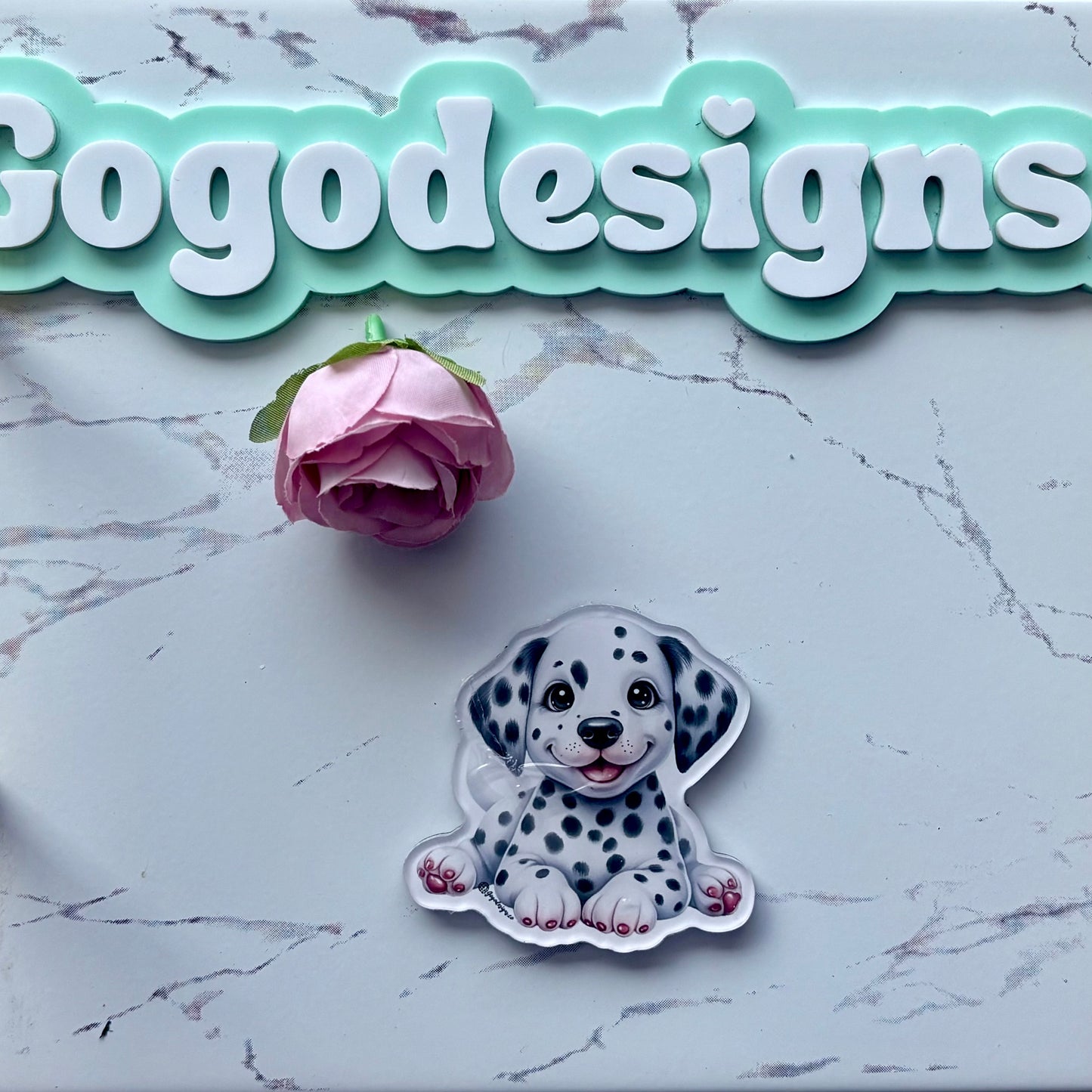 DALMATIAN 2.5" Acrylic Full Cover Magnet with Back Magnet - Stylish and Durable