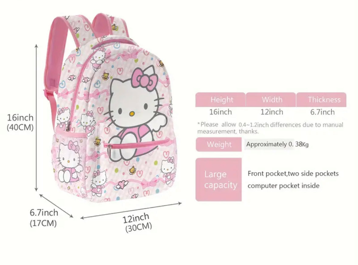 Sanrio Hello Fashion Chest Bag - Cute Anime-Themed Crossbody with Zip Closure, Durable Polyester