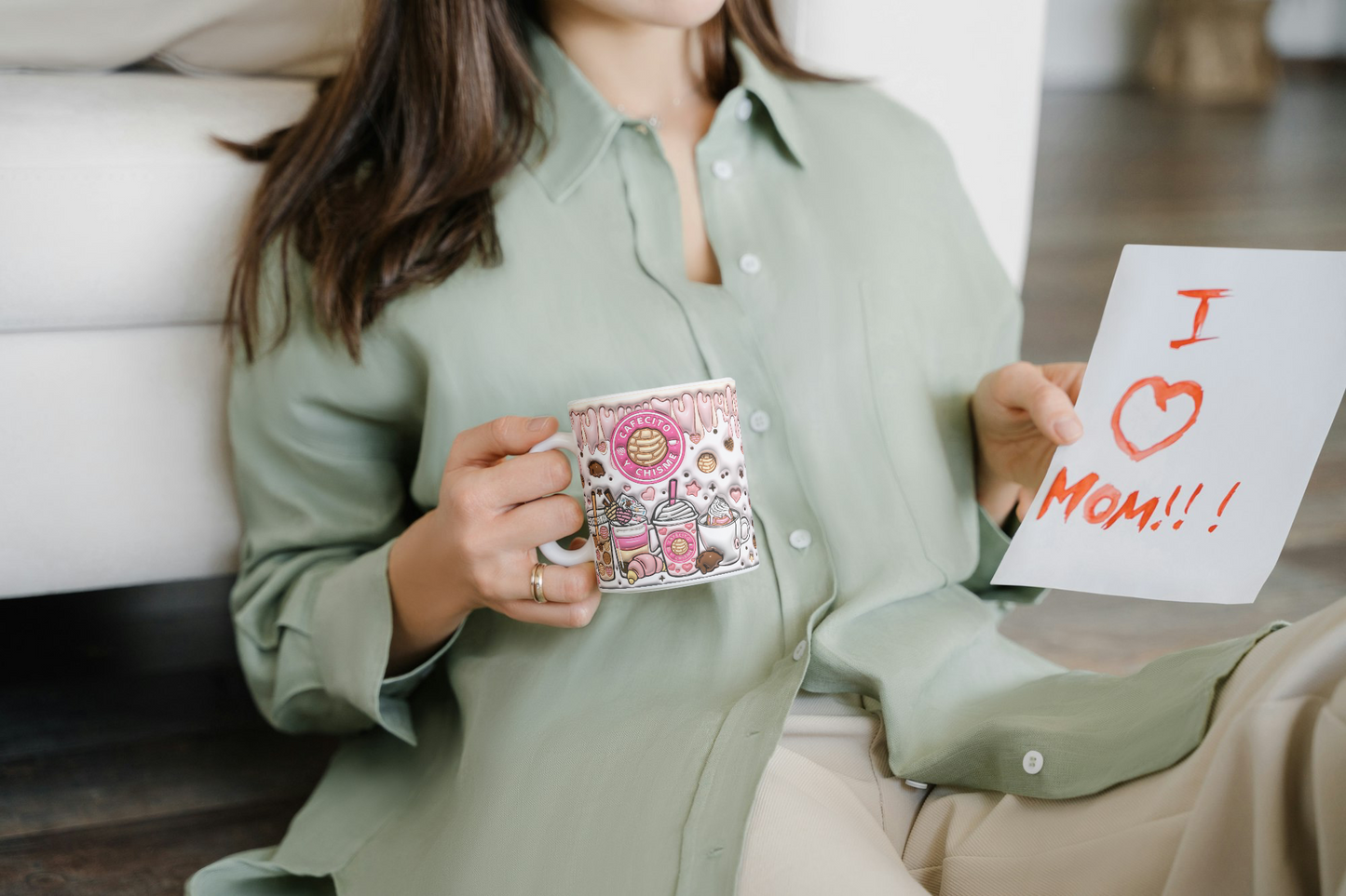 11 oz Ceramic Cup/ Mug Handmade Cafecito y Chisme/ 4 Designs Sublimation/ tea Coffee.