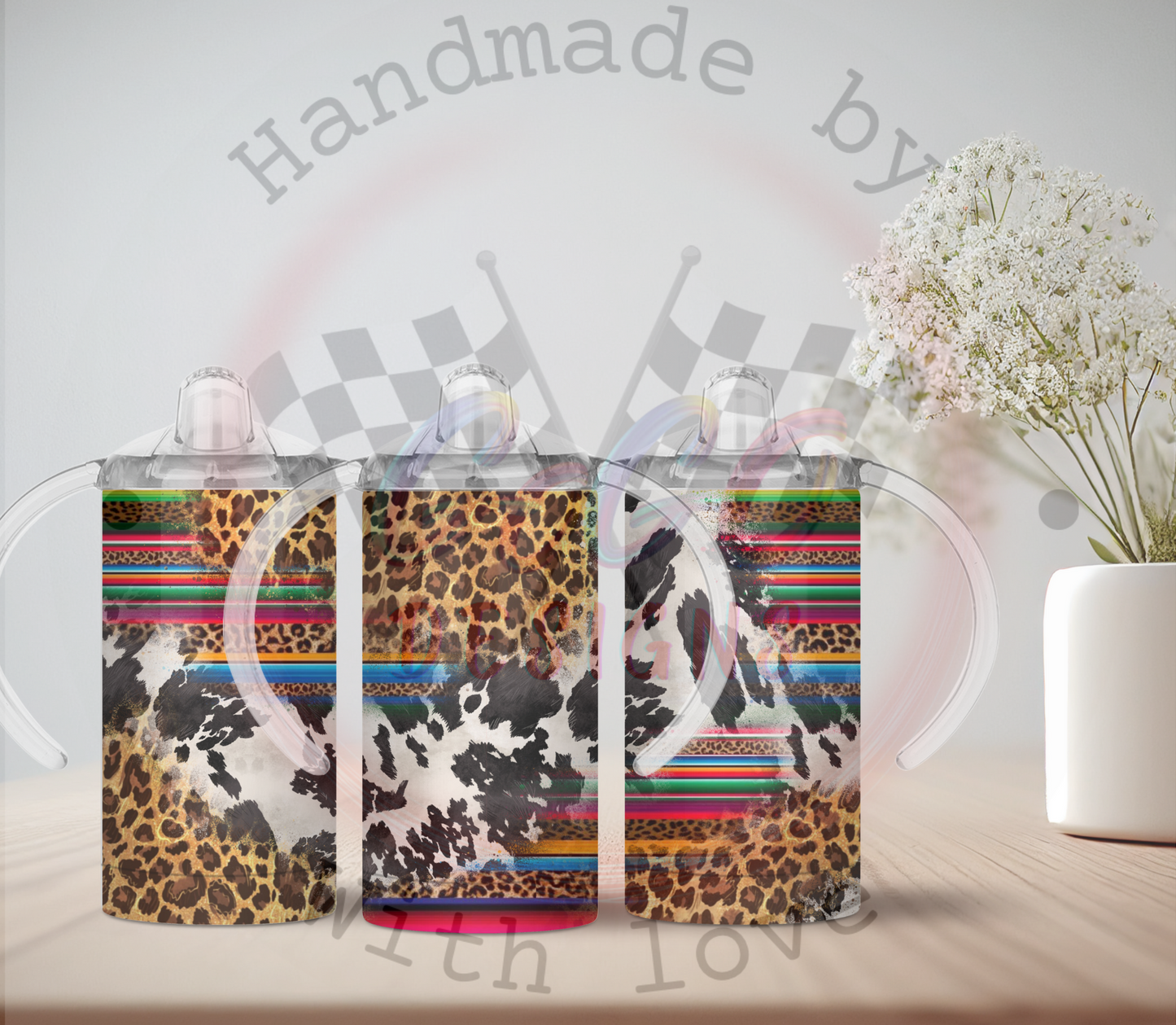 Personalized Designs colors sippy cup 12 oz Insulated, Holds Temp