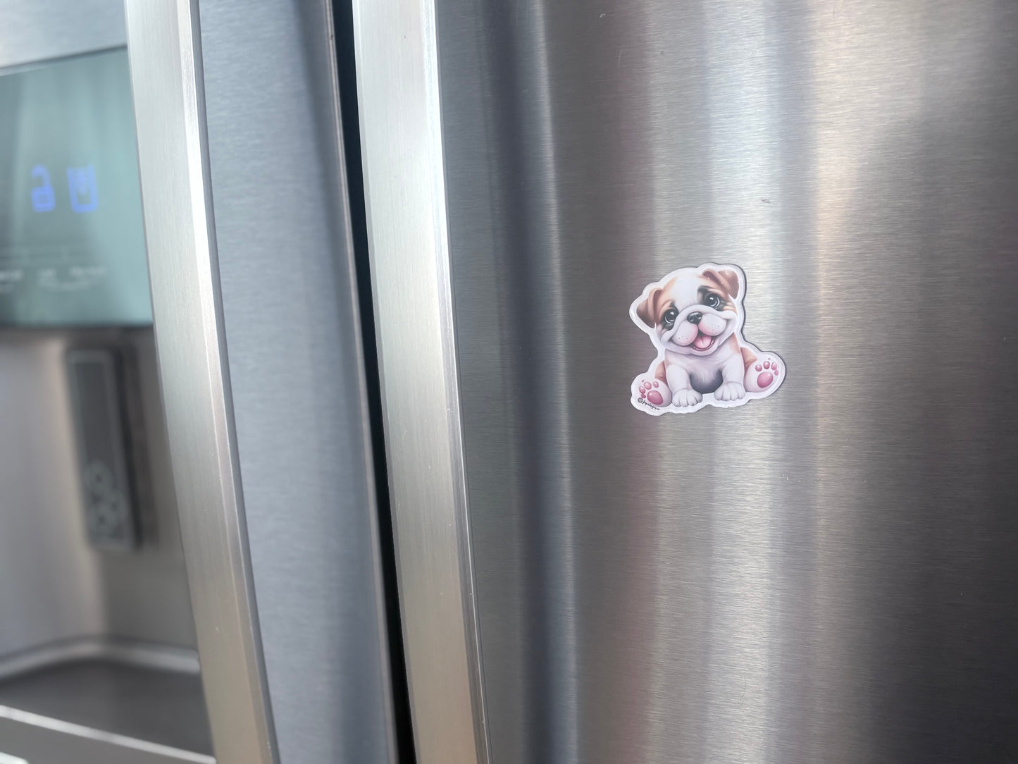 BULLDOG 2.5" Acrylic Full Cover Magnet with Back Magnet - Stylish and Durable
