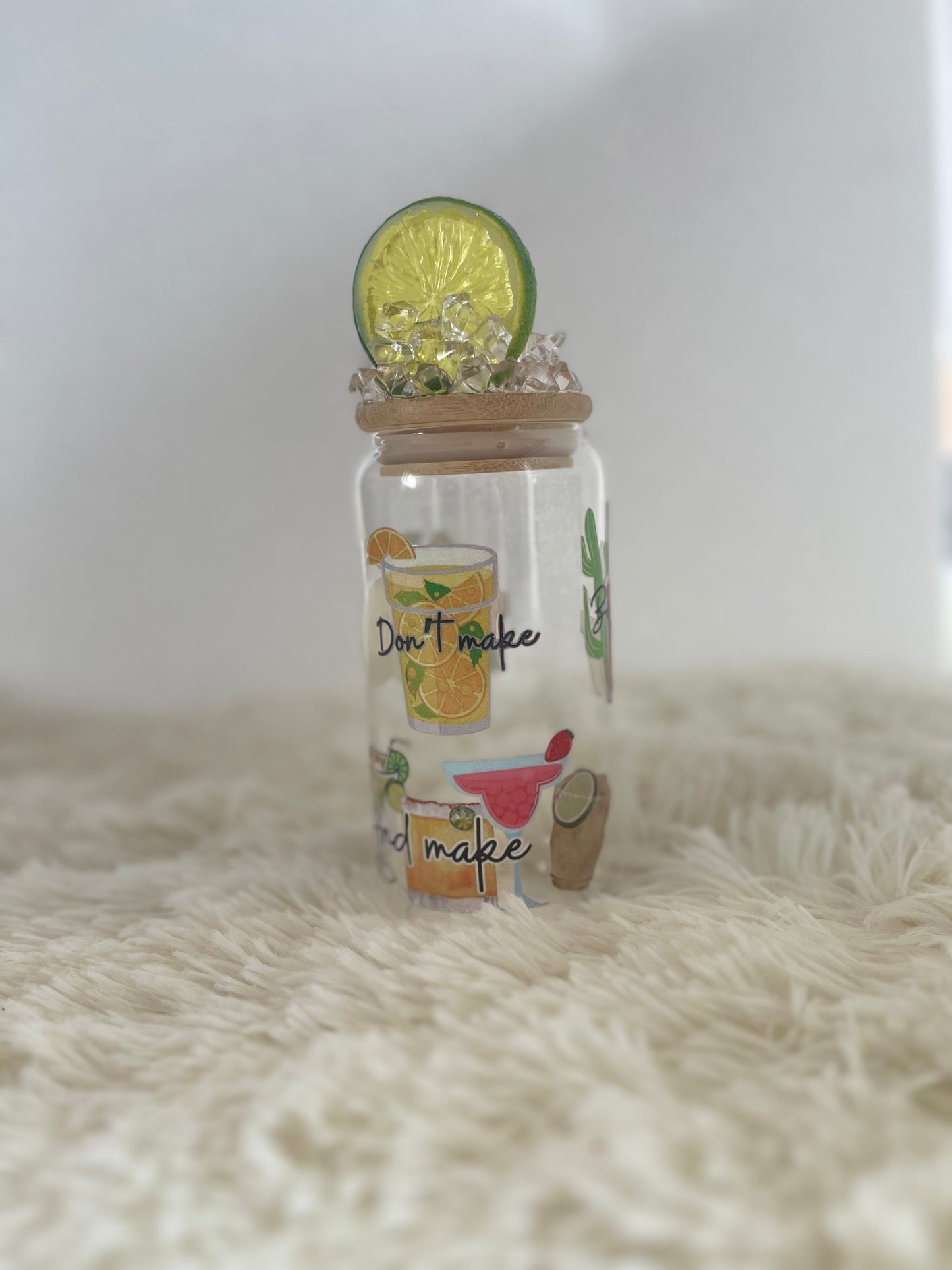 Lemon Lid When life brings you lemons 16 oz glass can