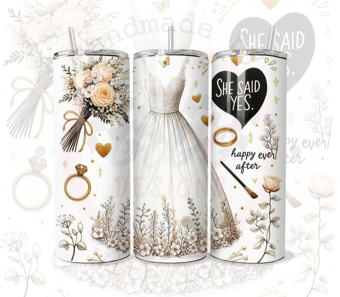 Bridesmaid 20 Ounce Tumblers Insulated, Creative Designs