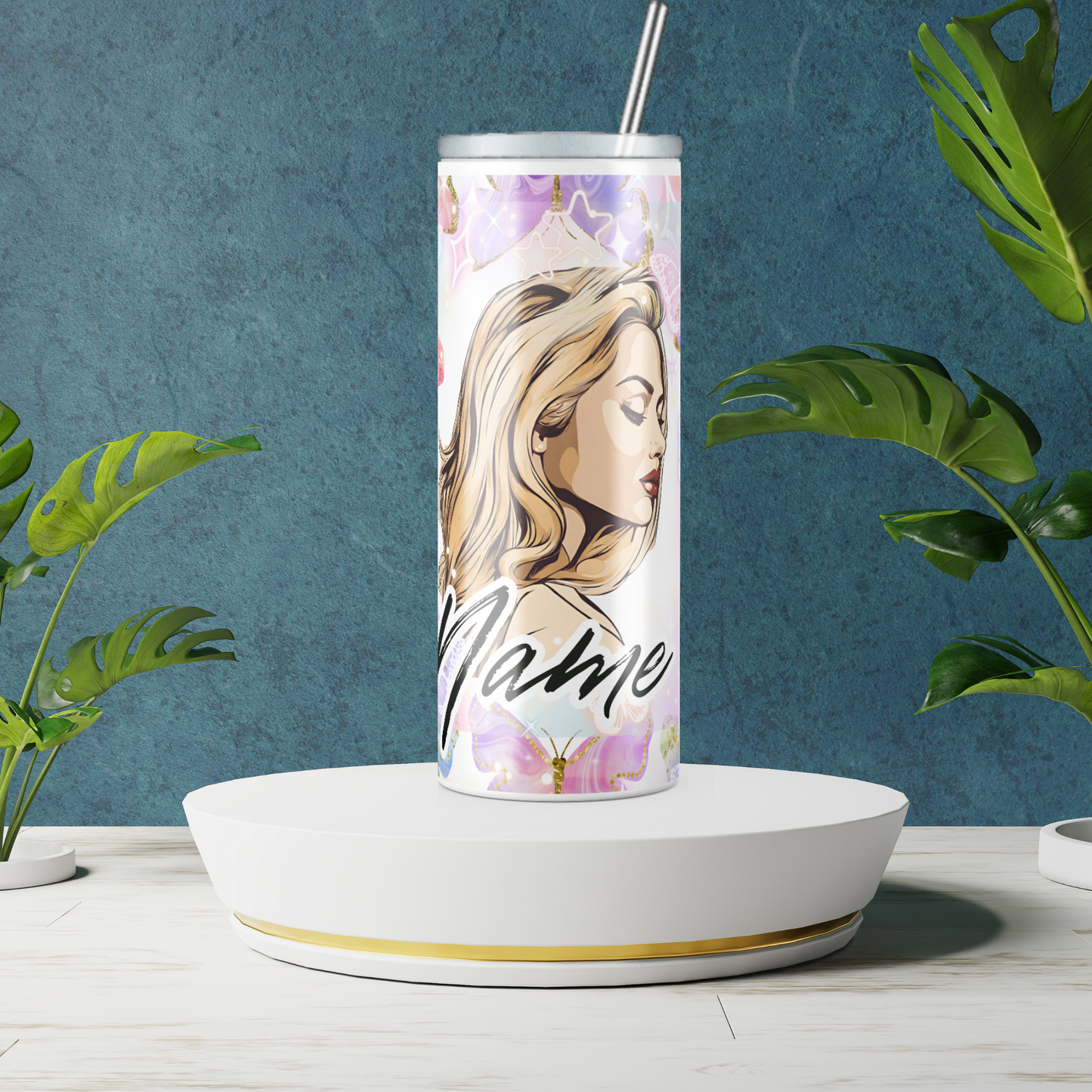 See yourself Water Bottle / Your Name Customizable Tumbler 20 oz
