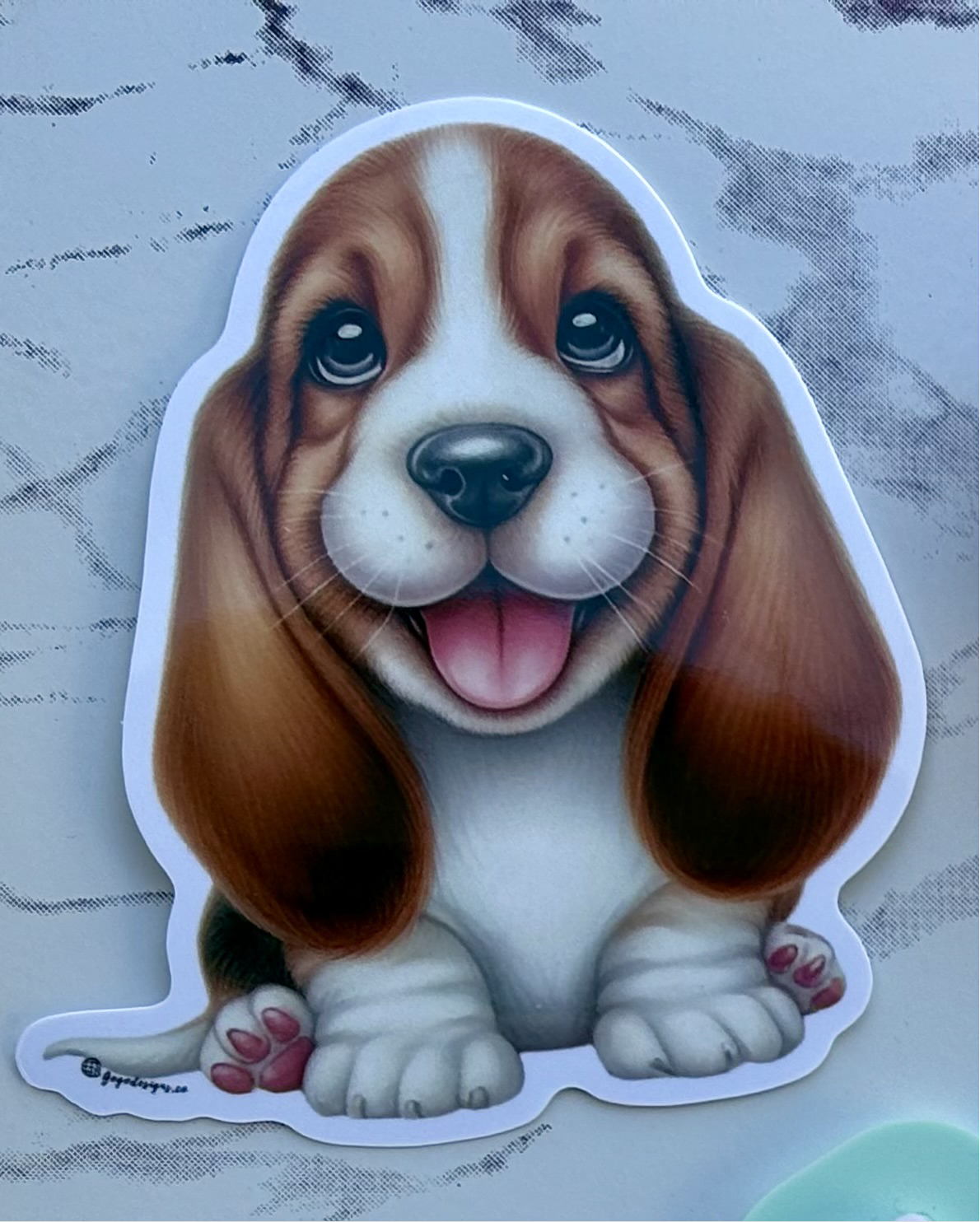 BASSET HOUND Puppy STICKER