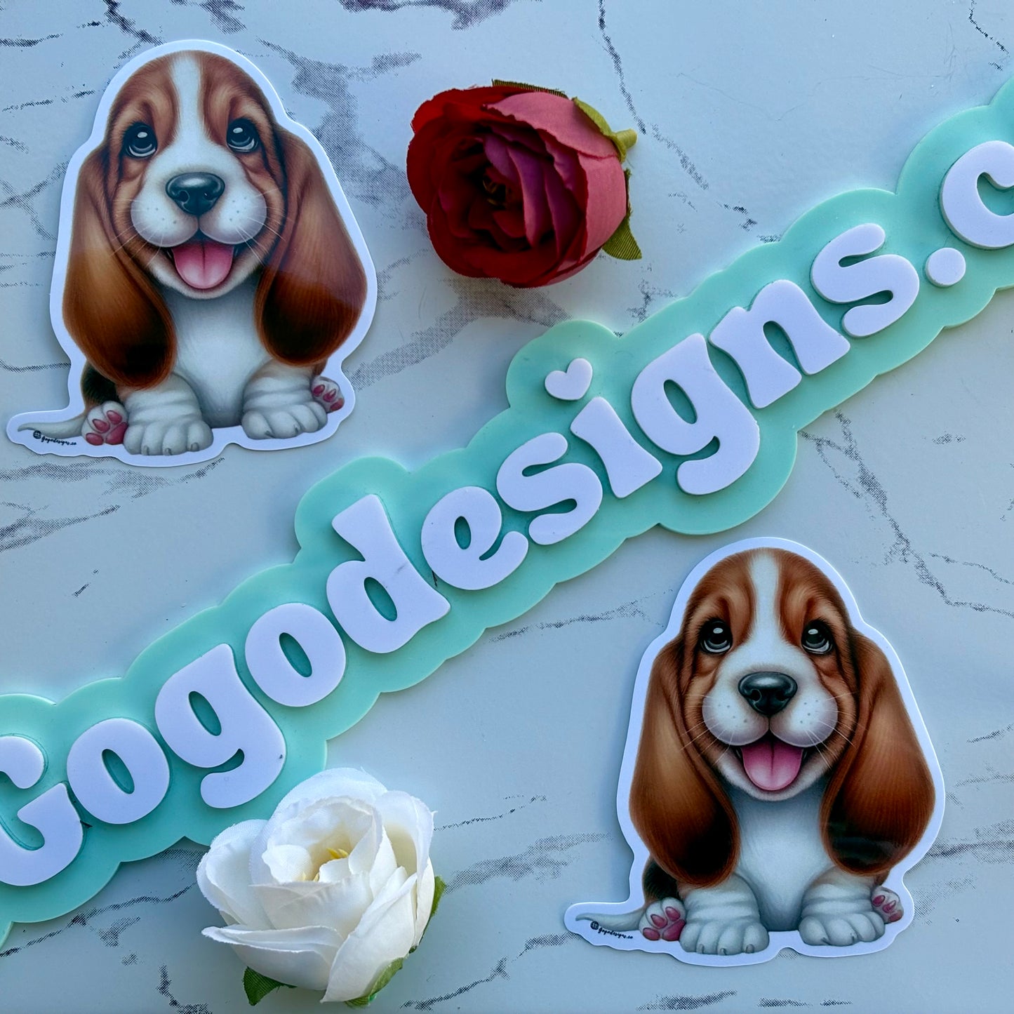 BASSET HOUND Puppy STICKER
