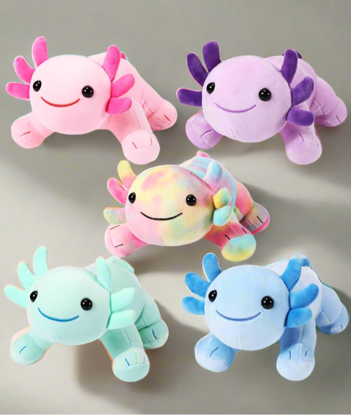 Blue Axolotl Plush Toy, Soft Stuffed Animal, Kawaii Plush Toy 12 inch for Kids, Toddlers, Girls, Boys, Children