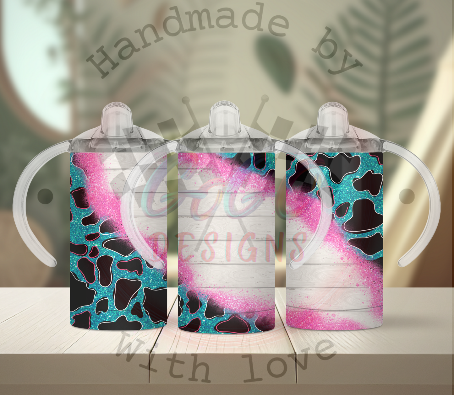 Personalized Designs colors sippy cup 12 oz Insulated, Holds Temp