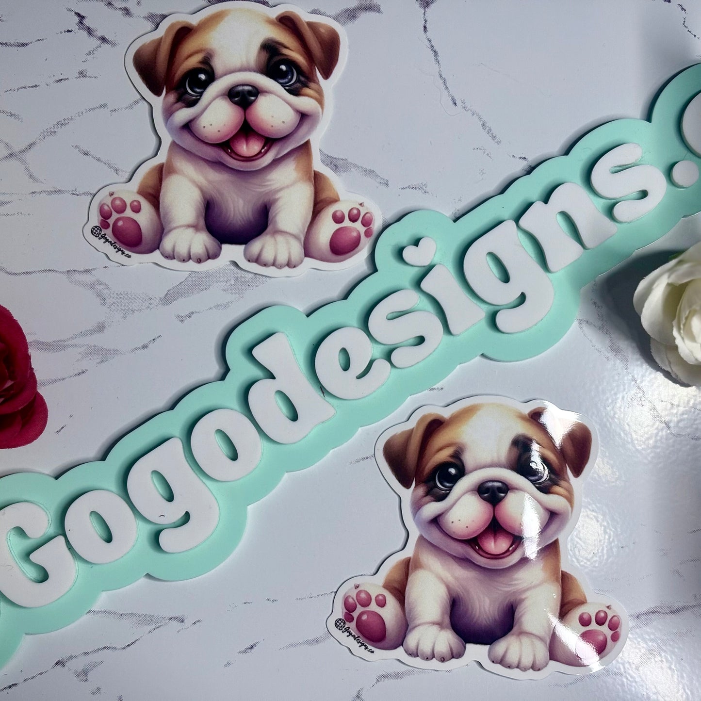BULLDOG Puppy STICKER