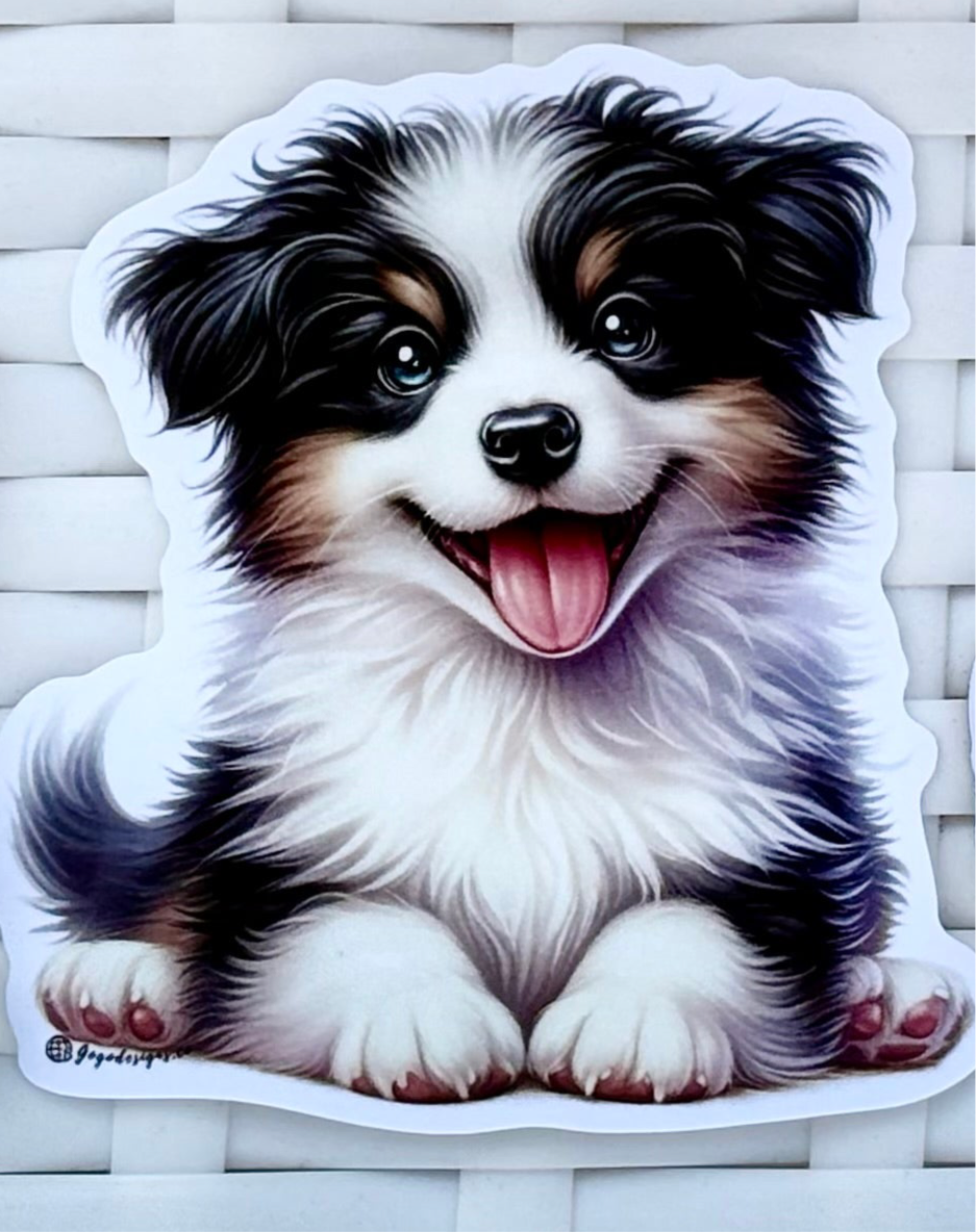BORDER COLLIE Puppy STICKER