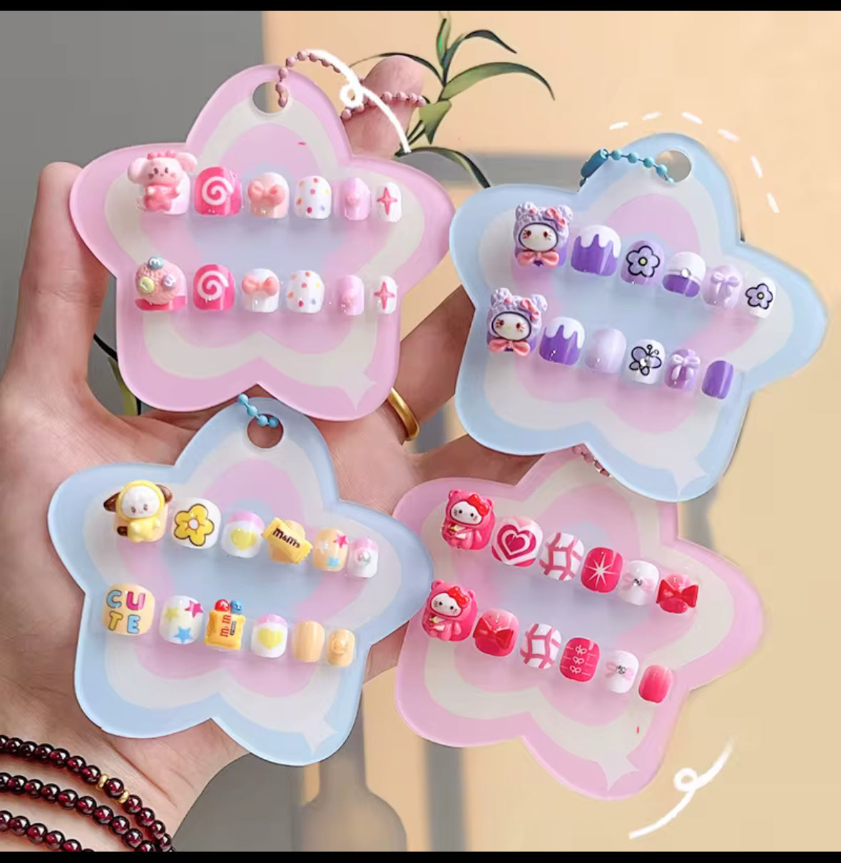 【Mystery Bag】 $3.99 Flash Sale 1 Bag=1 Random Handmade Press On Nail Set(10pcs), nail stickers, and more