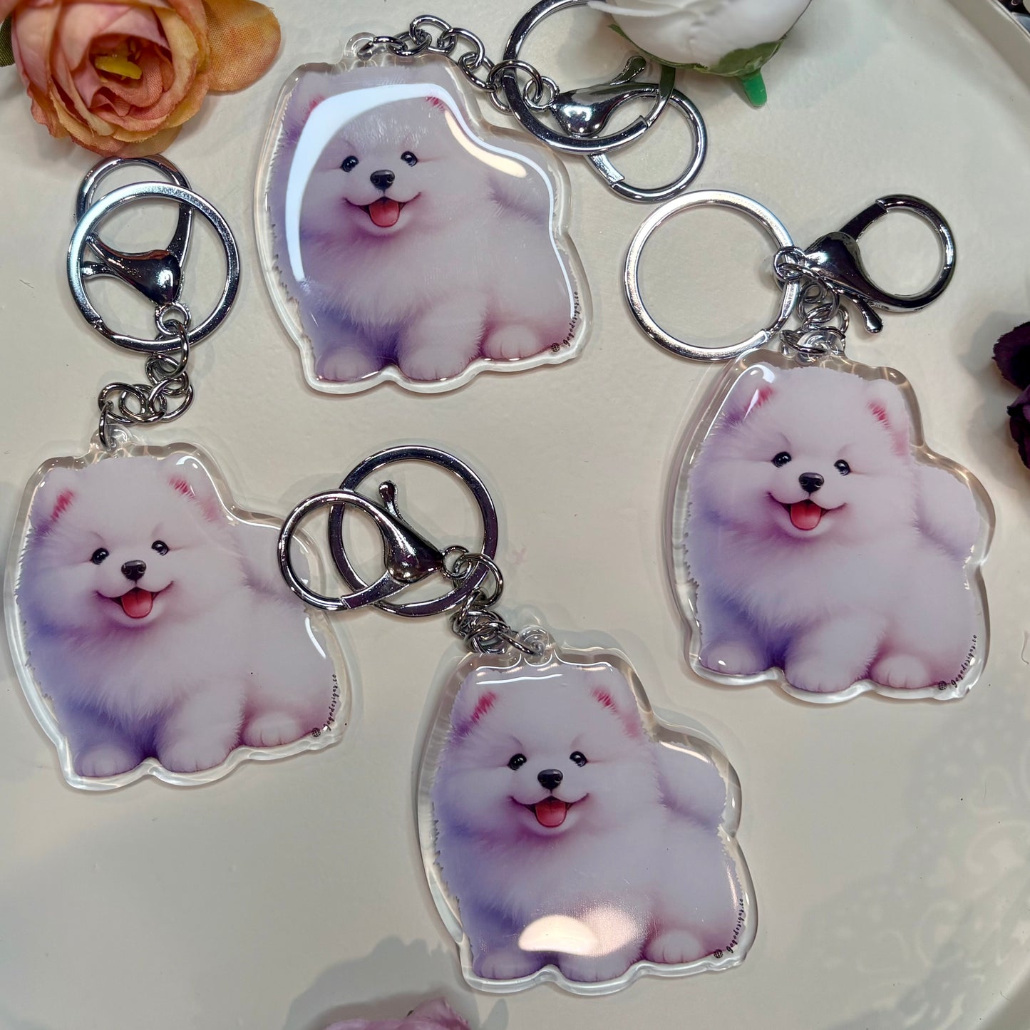 ESKIMO DOG, Puppy Keychain 2.5in keychain