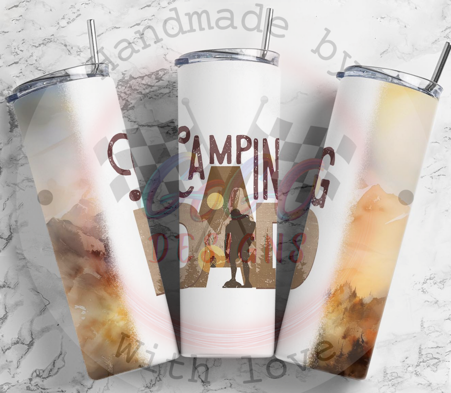 Camping Dad 20oz water bottle/tumbler