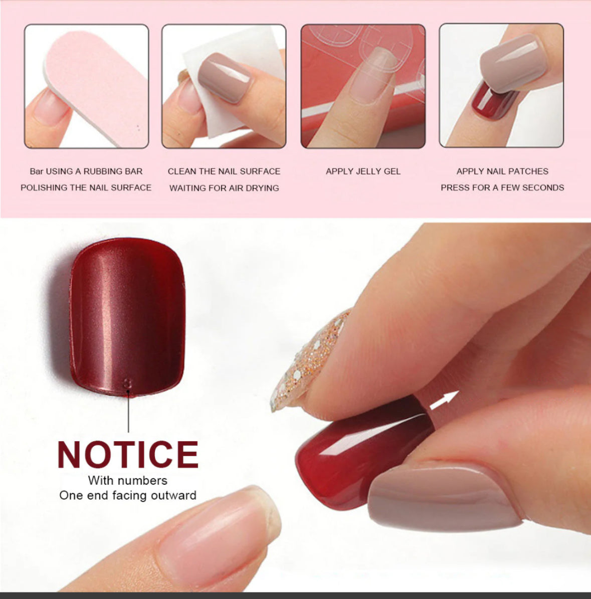 【Mystery Bag】 $3.99 Flash Sale 1 Bag=1 Random Handmade Press On Nail Set(10pcs), nail stickers, and more