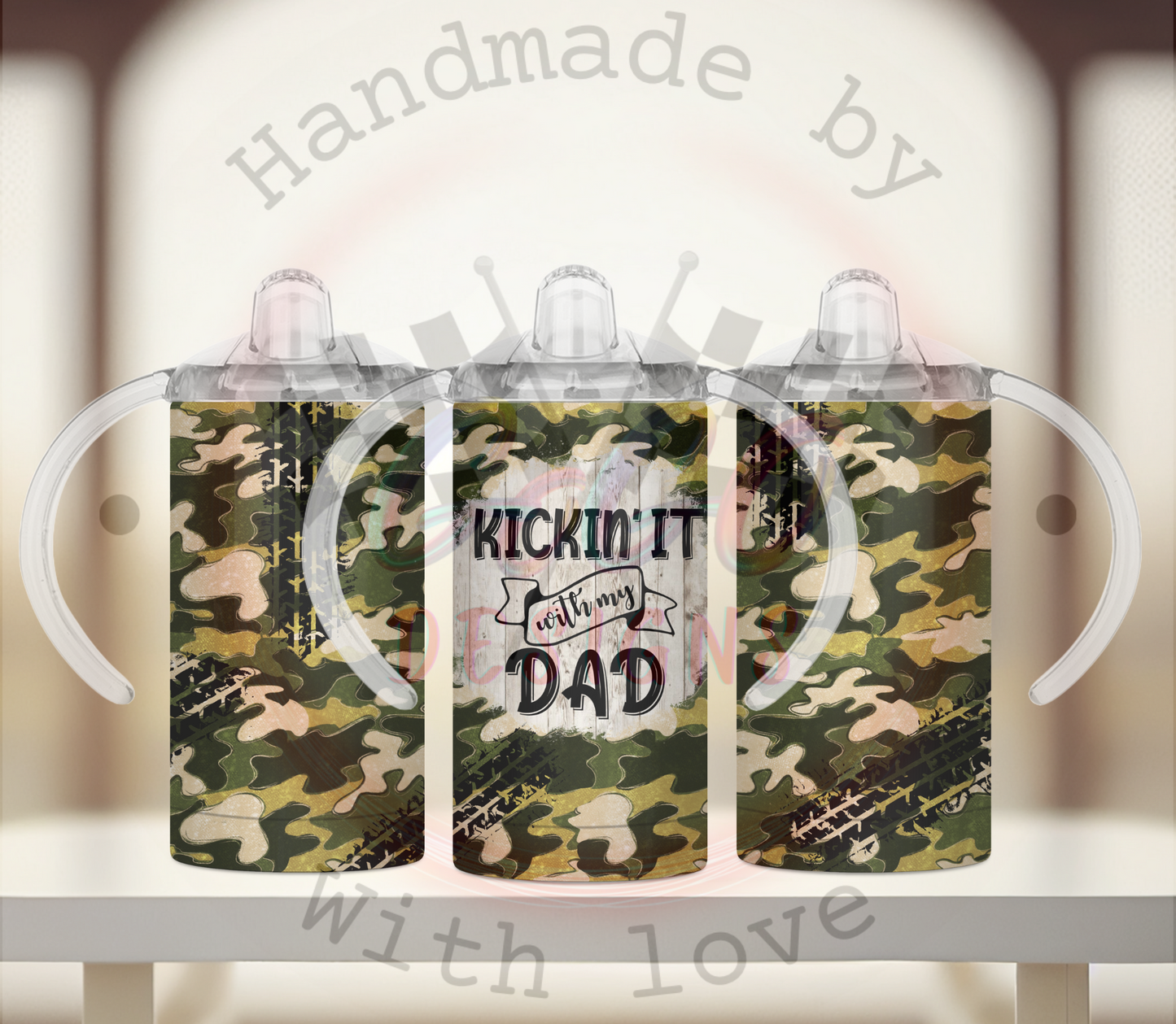 DAD, MOM, KID, DAUGHTER sippy cup 12 oz Insulated, Holds Temp