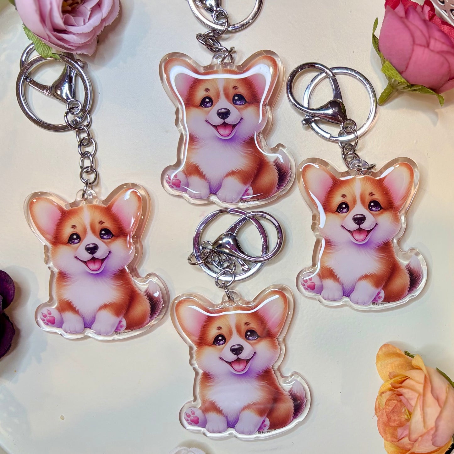 WELSH CORGI Puppy Keychain