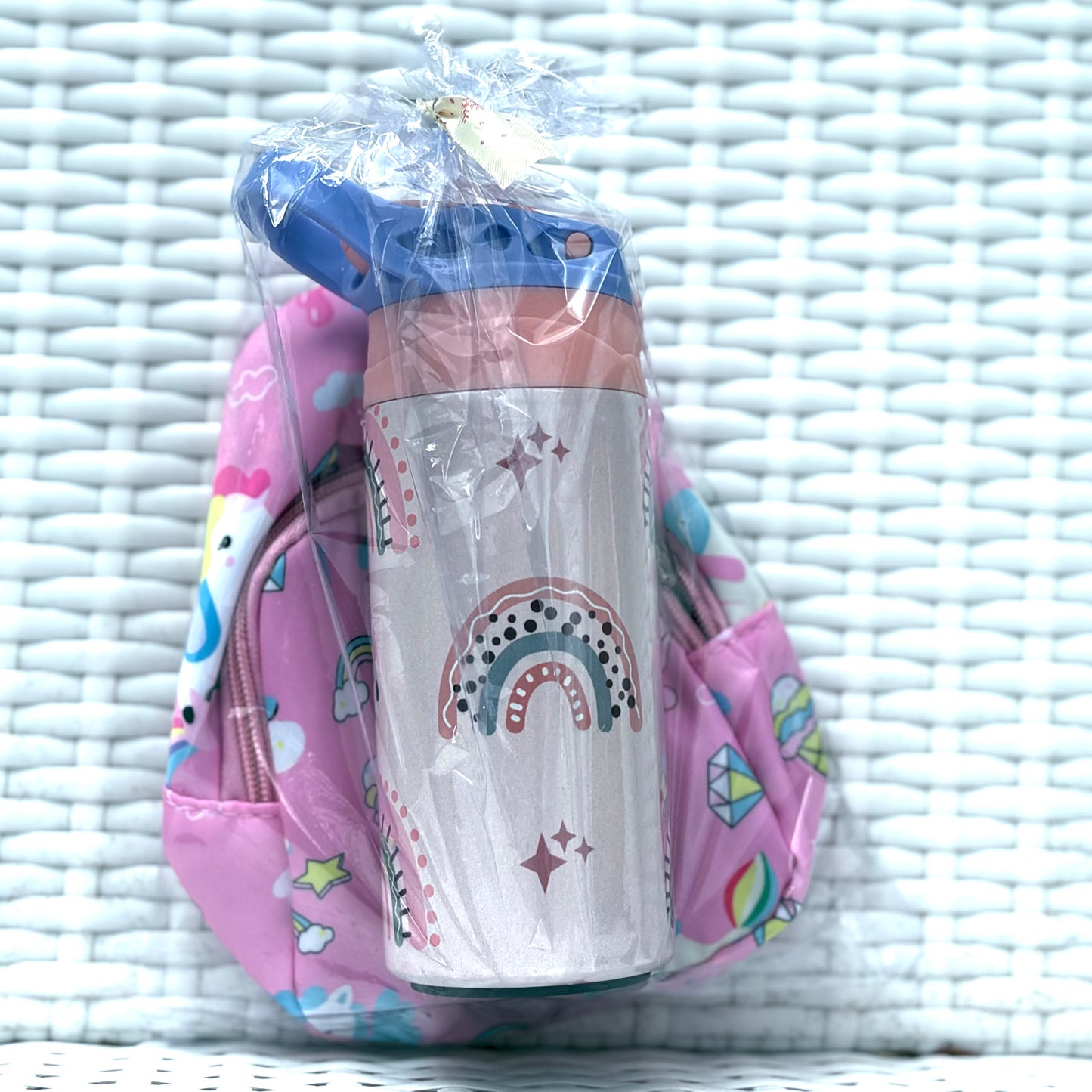Gift set. Tumbler with crossbody bags