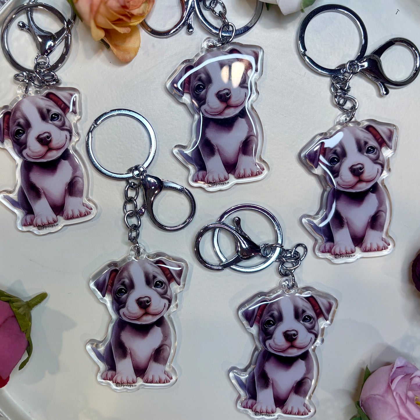 American Bully/ XL Bully Puppy Keychain