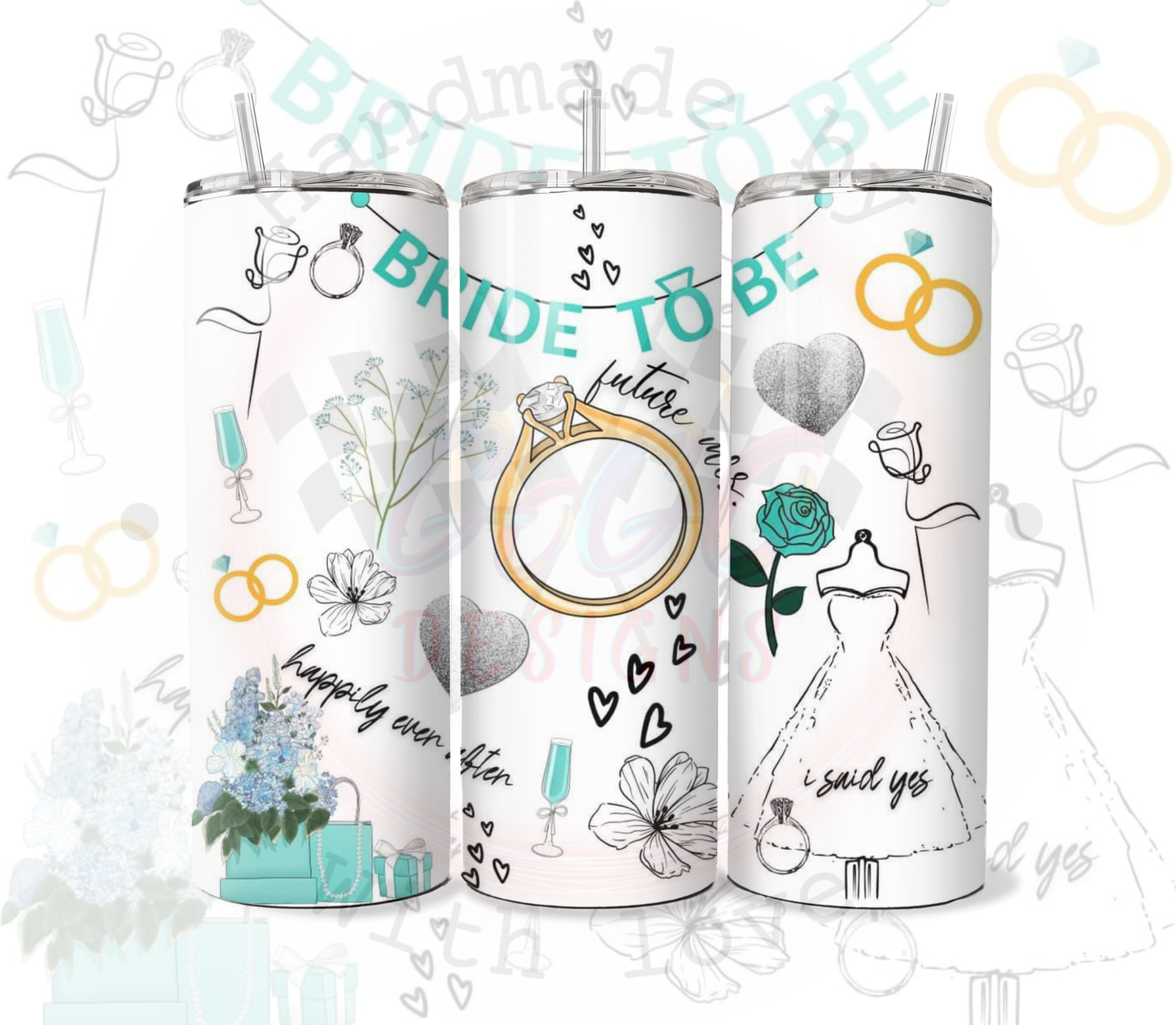 Bridesmaid 20 Ounce Tumblers Insulated, Creative Designs