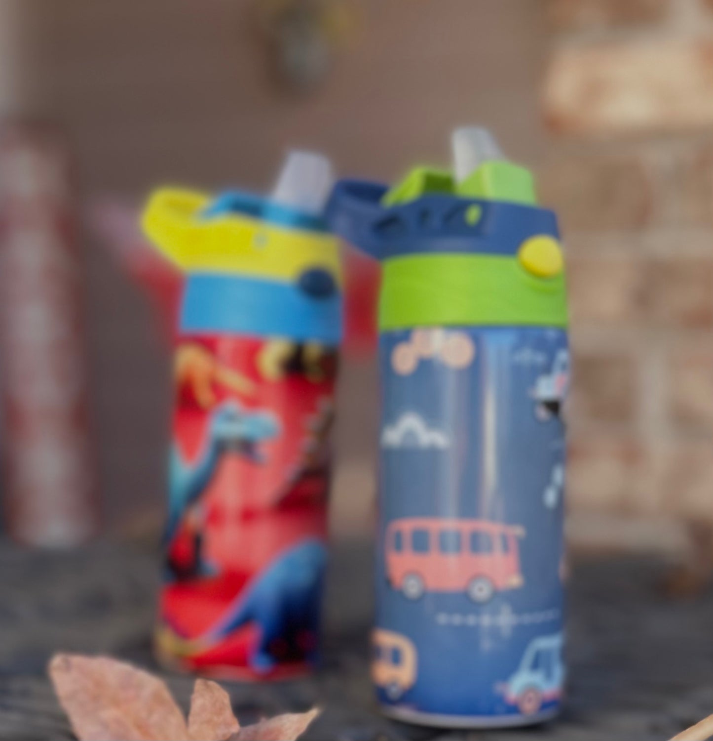 Blue Camping Kids Tumbler Push Button to open soft-tip Insulated/ Sublimation 12oz Kids Tumbler For Any Ocassion/ Handmade by GoGo Designs