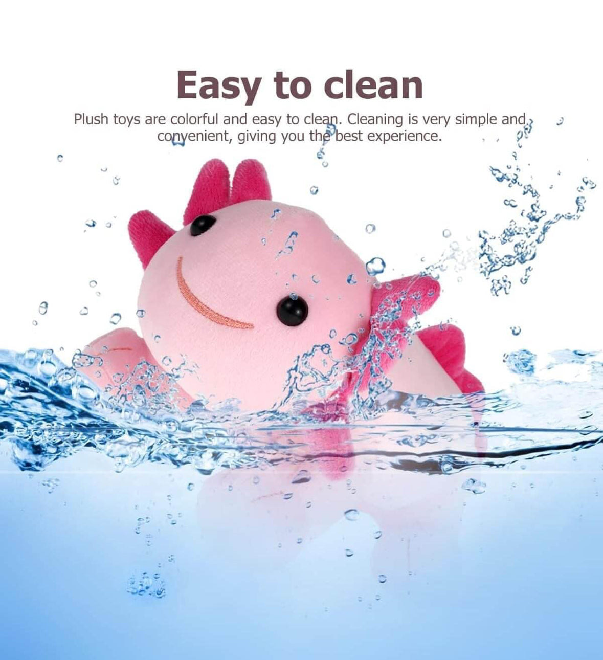 Blue Axolotl Plush Toy, Soft Stuffed Animal, Kawaii Plush Toy 12 inch for Kids, Toddlers, Girls, Boys, Children
