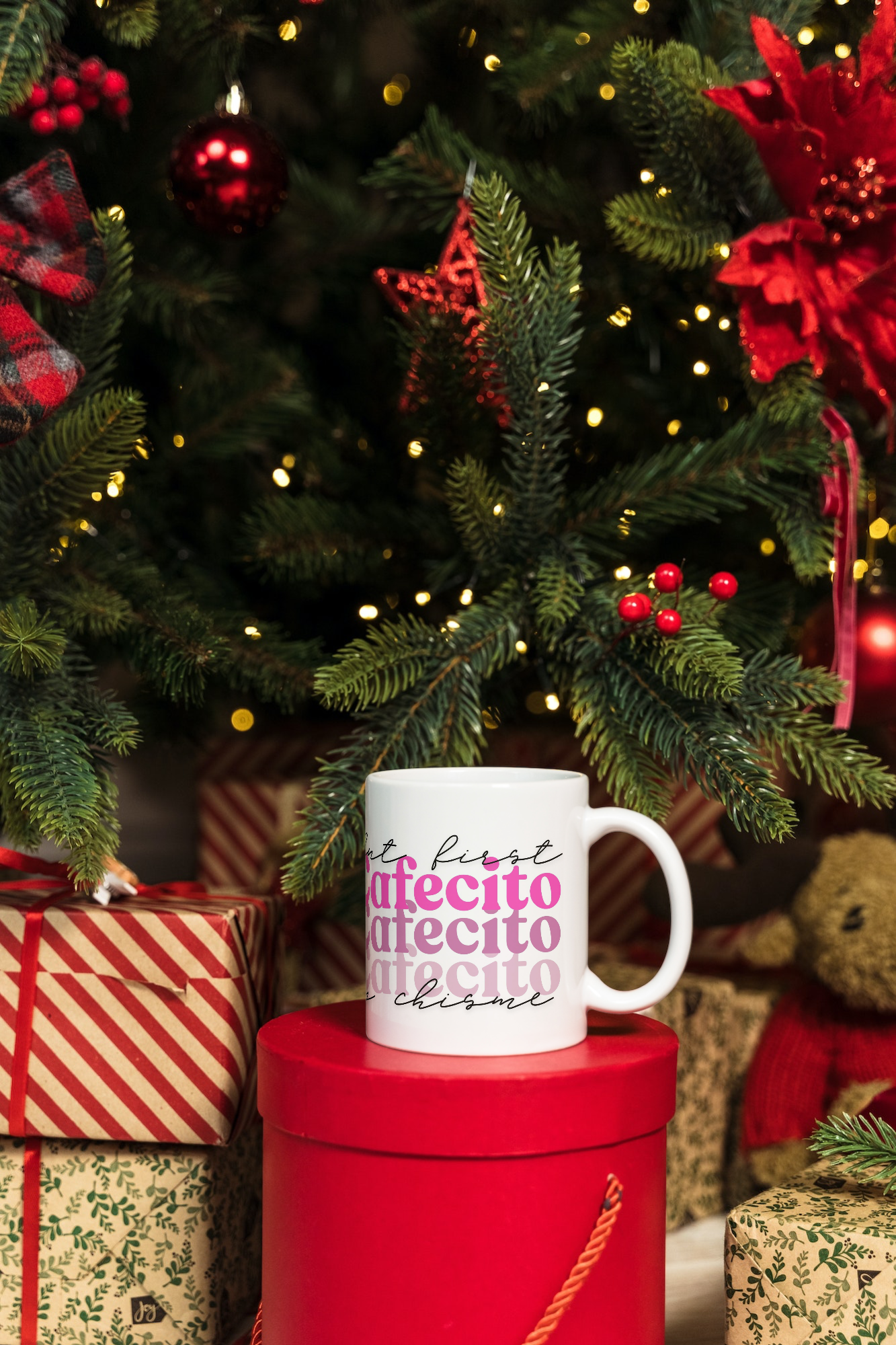 11 oz Ceramic Cup/ Mug Handmade Cafecito y Chisme/ 4 Designs Sublimation/ tea Coffee.