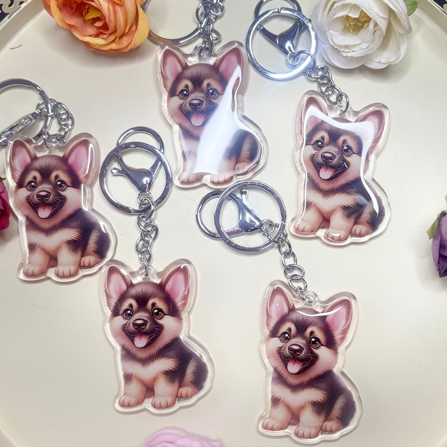 GERMAN SHEPHERD Puppy Keychain