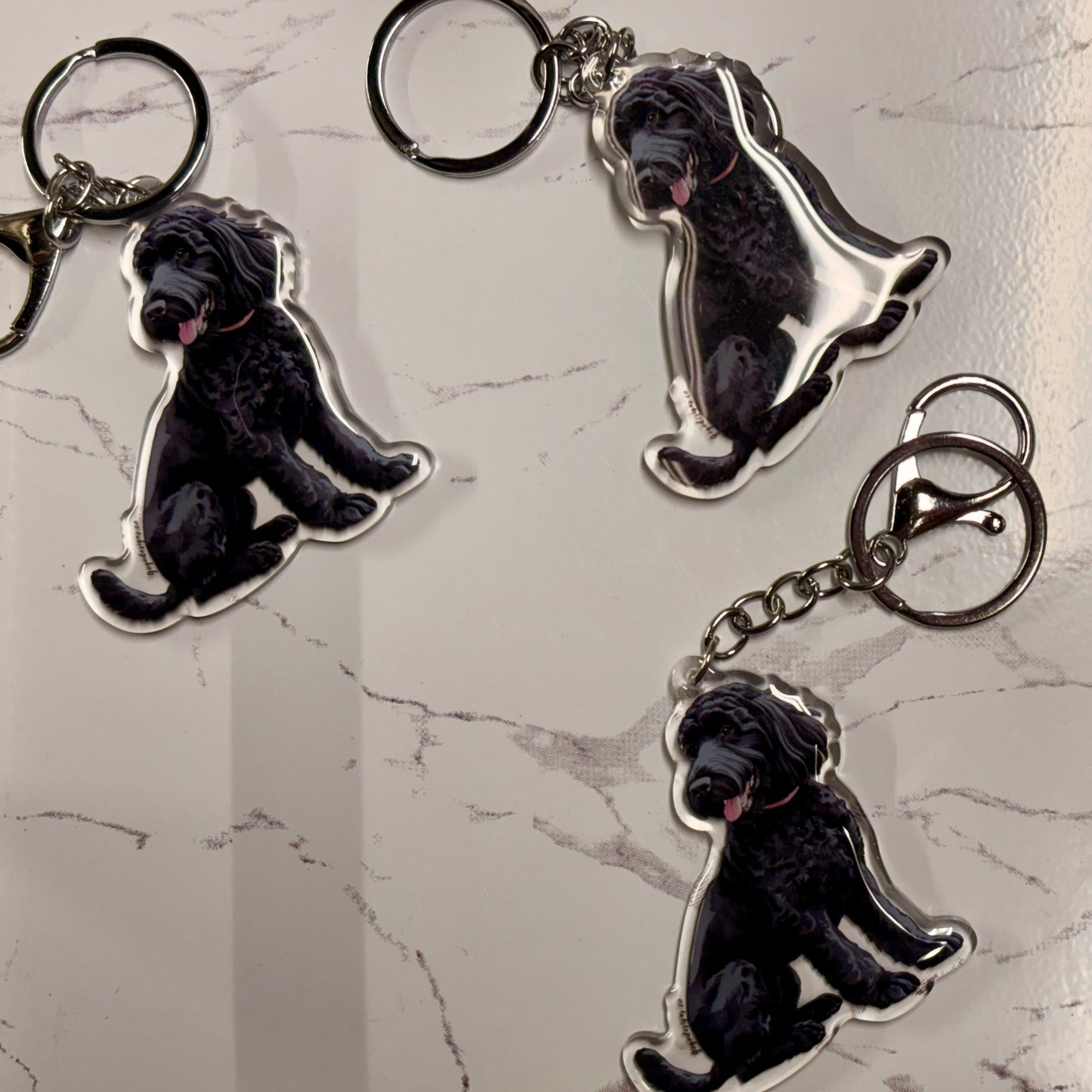 GOLDENDOODLE (black), LABRADOODLE (black) 2.5 in Keychain