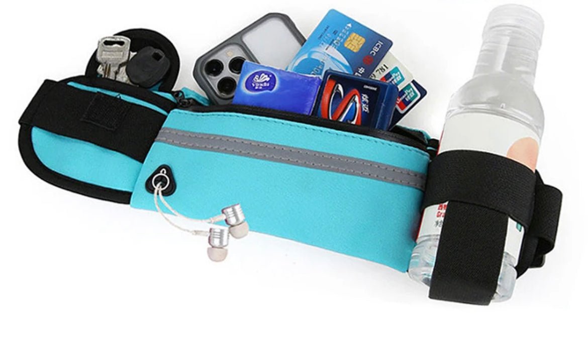 Sport Drink Holder Fanny Pack Practical For Walks/ On the Go Fanny Pack Comes With a Drink Holder/ Phone Carrier/ Money Holder/ Headphones Holder Belt Bags