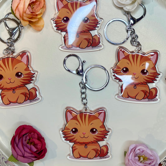 BRITISH LONG HAIR Kitten Keychain