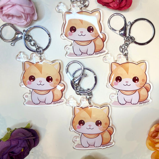 GERMAN REX Kitten Keychain 2.5in Acrylic/Epoxy Coated
