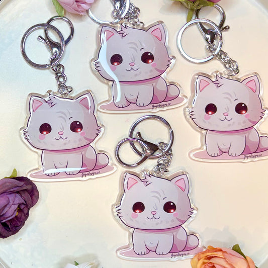 CHARTREUX Kitten Keychain 2.5in Acrylic/Epoxy Coated