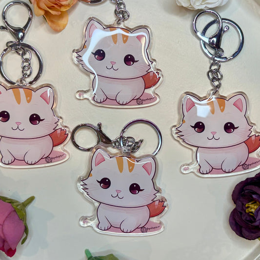 FLAME POINT SIAMESE Kitten Keychain