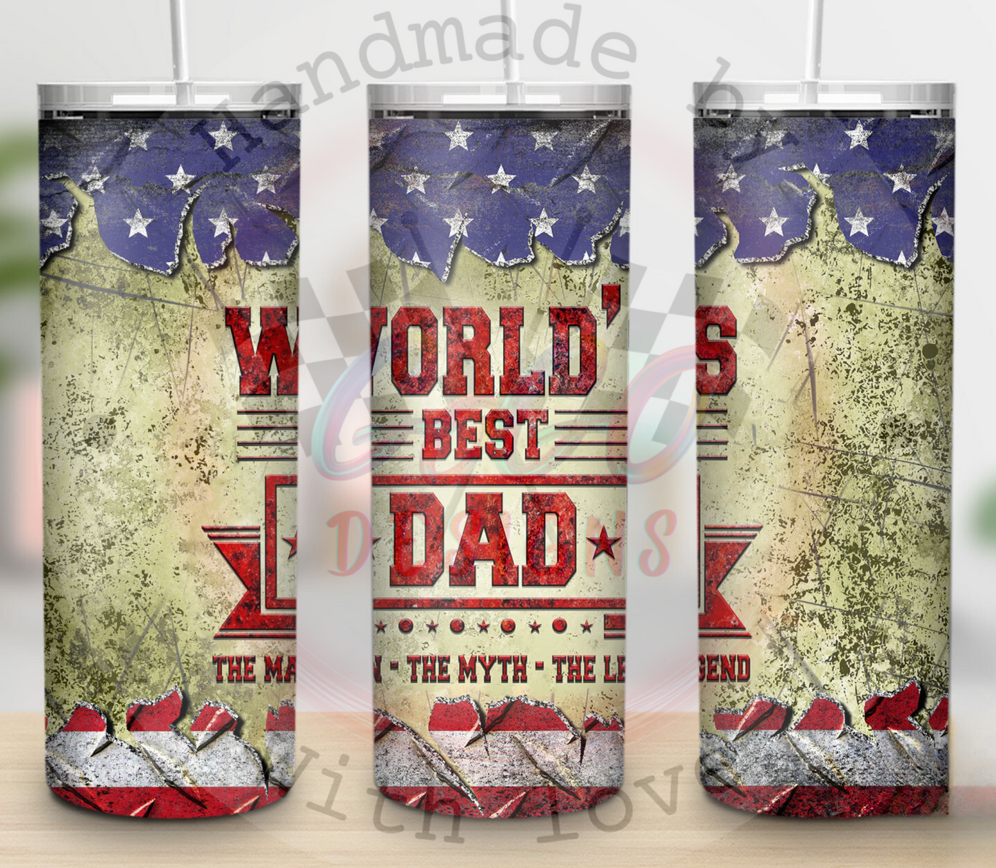 Dad American flag tumbler 20oz