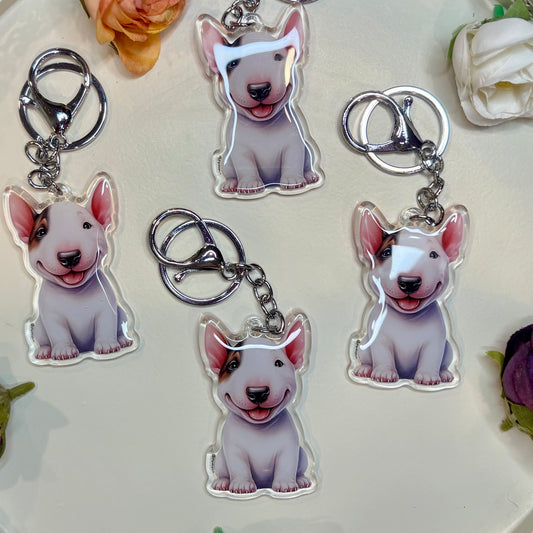 BULL TERRIER Puppy Keychain