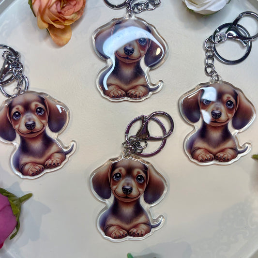 DACHSHUND Puppy Keychain