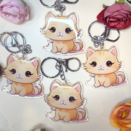 BRITISH SHORTHAIR Kitty Keychain 2.5in Acrylic/Epoxy Coated