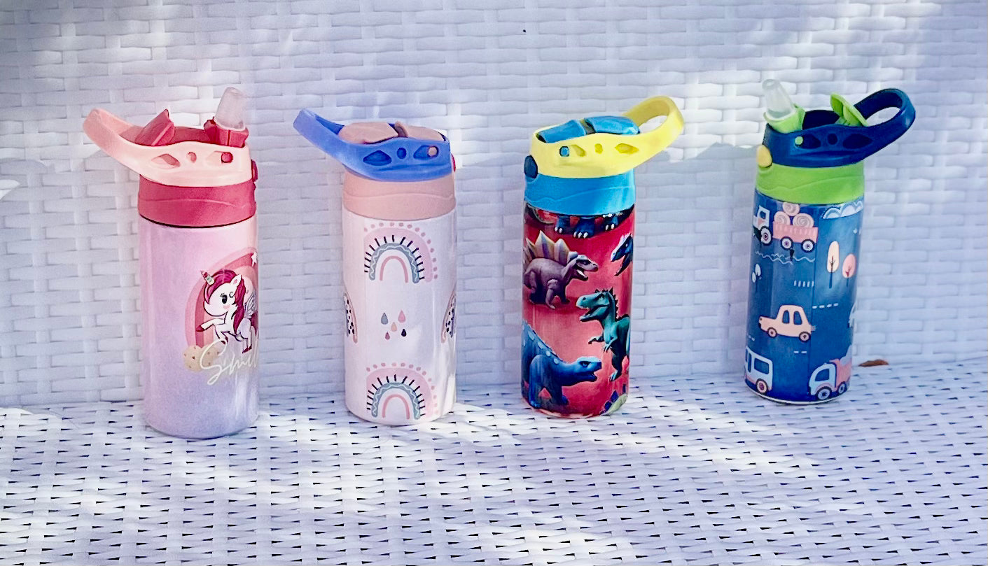 Smile Unicorn tumbler insulated kids 12 oz Leakproof One hand Open. Drop proof /Handmade/ Maintains drink temperature perfect toddlers and kids. Handle easy to carry