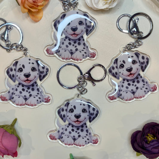 Dalmatian Puppy Keychain