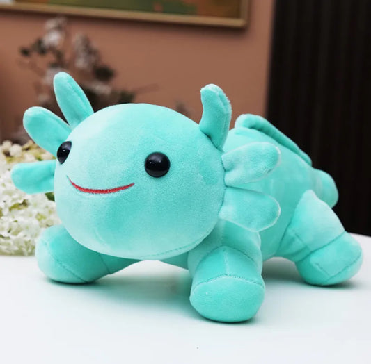 Teal Axolotl Plush Toy, Soft Stuffed Animal, Kawaii Plush Toy  12 inch for Kids, Toddlers, Girls, Boys, Children