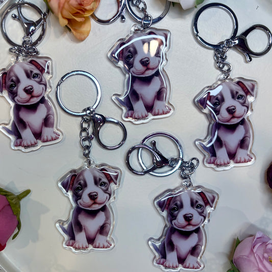 American Bully/ XL Bully Puppy Keychain