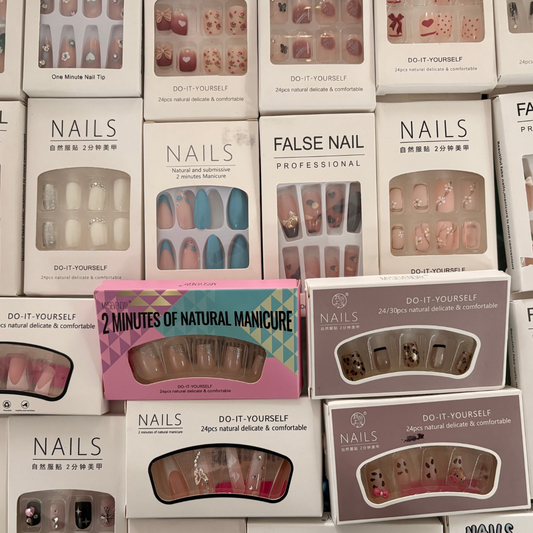 【Mystery Bag】 $3.99 Flash Sale 1 Bag=1 Random Handmade Press On Nail Set(10pcs), nail stickers, and more