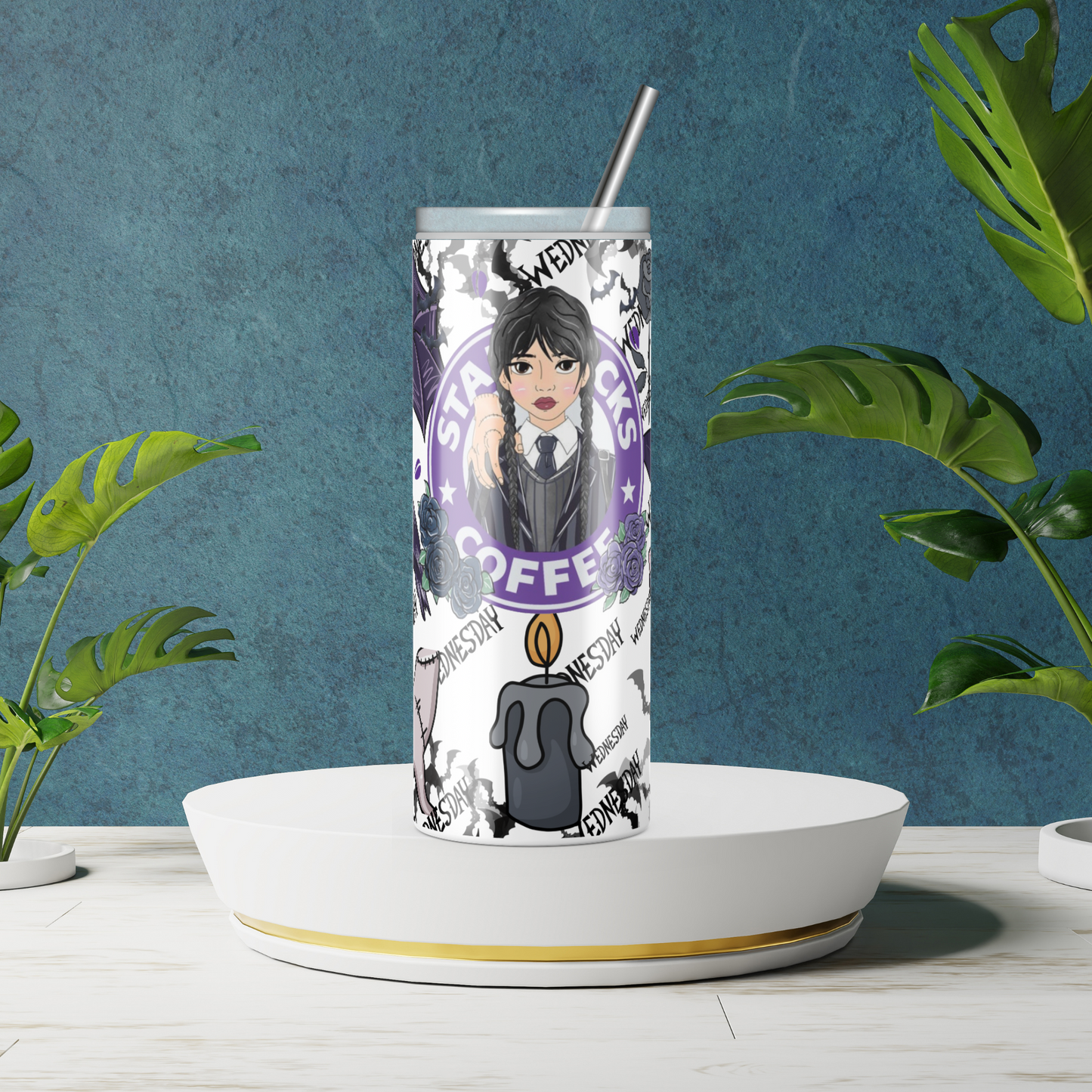 Wednesday Addams Tumbler/ Water Bottle/ Thermos 20 oz