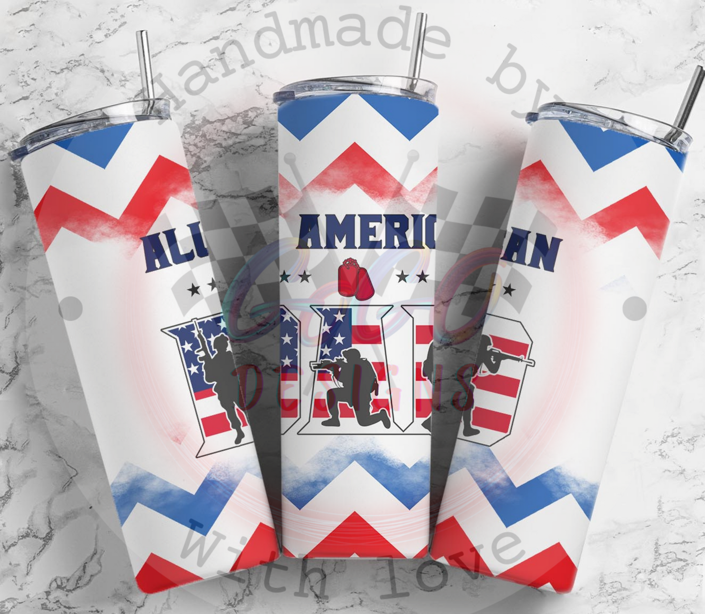 Dad American flag tumbler 20oz