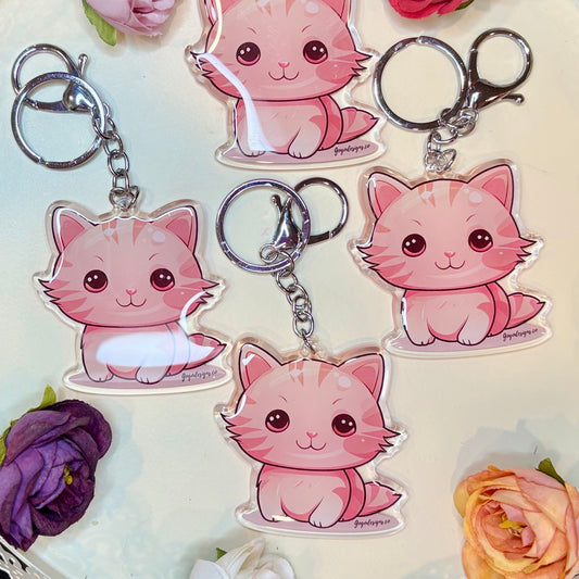 ORANGE TABBY Kitten Keychain