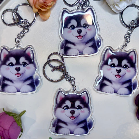 Siberian HUSKY Keychain
